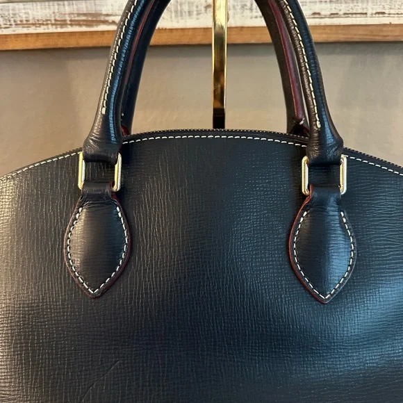 Dooney & Bourke Navy Leather Satchel - Picture 16 of 16